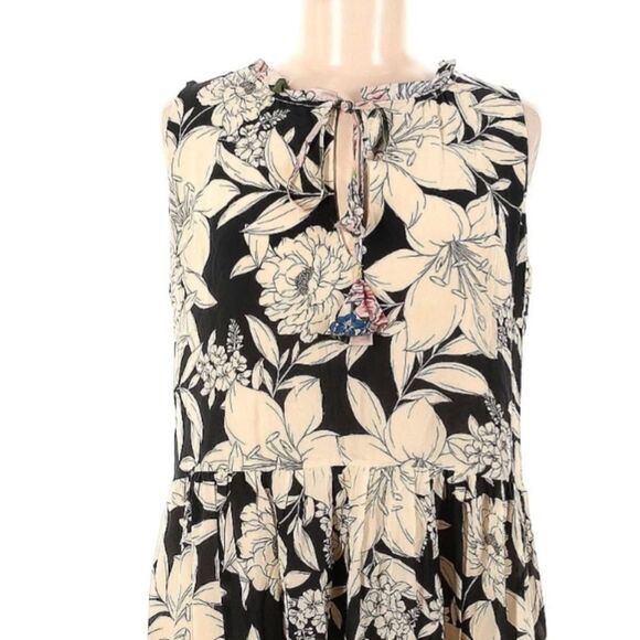 JOHNNY WAS Jade Silk Juliette A-line Tiered Dress Size Medium - Picture 6 of 9